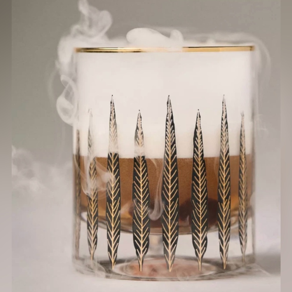 Anthropologie Catherine Martin Midnight Creatures Whiskey Glass - Set of 4. New! - Picture 3 of 7